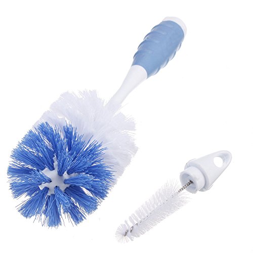 2pcs/set Baby Bottle Brushes for Cleaning Kids Milk Feed Bottle Nipple Pacifier Nozzle Spout Tube Cl