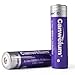 Canwelum Non-flat-top 18650 Battery 3.7V Rechargeable and with Universal Charger (4 Batteries and 1 Charger)