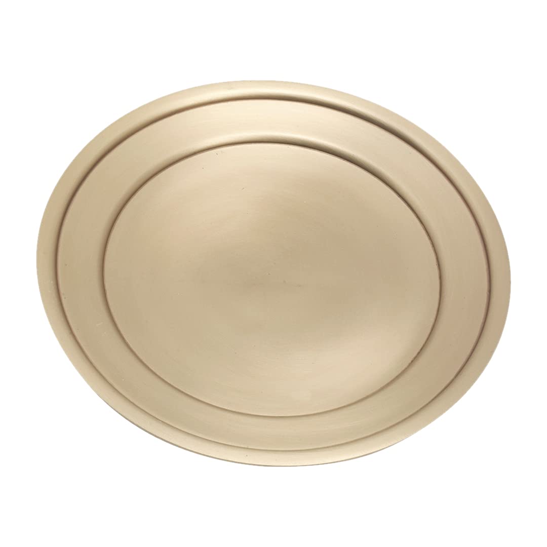 NKlaus Candle Plate Classic Ø11cm Brass gold brushed Coaster shiny Decoration 10728