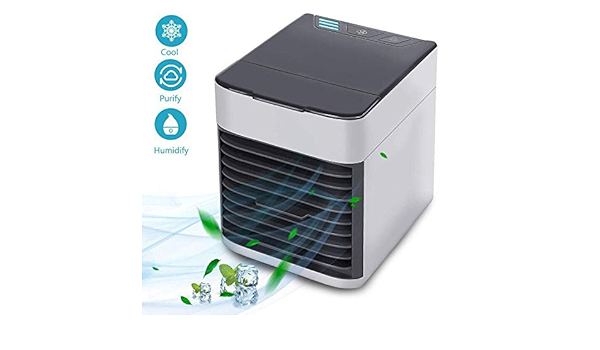 Amazon Com Mini Usb Air Conditioner Small Air Conditioner Small Portable Water Cooled Electric Fan For Student Dormitory Home Kitchen