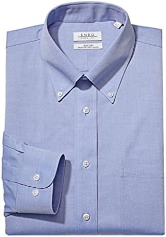 Enro Men's Classic Fit Solid Button Down Collar Dress Shirt (Pack of 2)