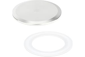 TAISHER 1PCS 304 Stainless Steel 6" Tube OD Sanitary End Cap Fittings 6" Tri Clamp 168MM Ferrule Flange with 1PCS Silicone Gaskets