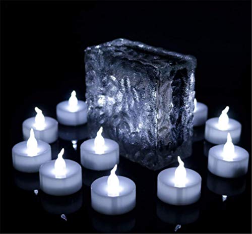 24 Pack Flameless LED Tea Lights Candles – Steady Cool White Tealight Candle – Long Lasting Battery Operated Fake Candles – Decoration for Wedding, Party, and Festival Celebration (Cool White) - Thumbnail 4