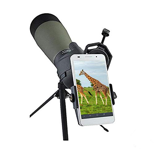 Cell Phone Adapter Mount - Tiaoyeer Universal Cellphone Telescope Adapter Mount Compatible Binocular Monocular Spotting Scope Telescope Microscope, Fits Almost All Smartphone on The Market