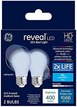Ge Reveal 60 Watt Eq A15 Color Enhancing Dimmable Led Light Bulb