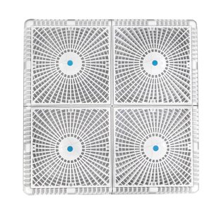 AquaStar MoFlow 18- Inch Square Mud Frame VGBA Anti-Entrapment Swimming Pool Drain Cover - 18MF101