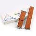 eLander Top-grain Leather Band Strap with Stainless Metal Clasp for All Apple Watch Models 42mm (Suede Leather - Brown)