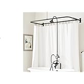 Signature Hardware 953102-60276PLH English Rim Mount Tub and Shower Conversion Kit with Tub Faucet, Shower Head, Hand Shower,