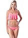 Bawdy Women's Sexy Mesh Ruffled Crop Bikini Set - Designed in USA