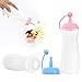 Condiment Squeeze Bottles Food Grade Polypropylene Condiment Bottles with Built in Cap for Ketchup Mustard Mayo Hot Sauces and More (blue+pink)