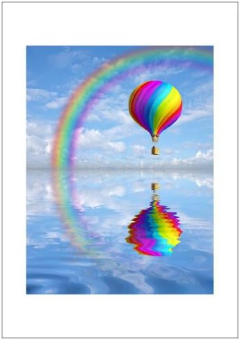 NW Pitney Ink Hot Air Balloon Inspirational Greeting Card, 5 x 7 Inches (1183ISP)