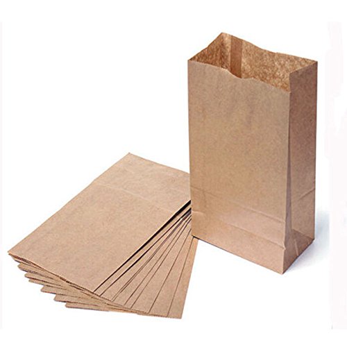 Sabco - Pack of Large 20 Brown Kraft Block Bottom Paper Bag Heavy Duty - Party Loot Lunch Deli Gift 7 Sizes (8x4.5x19" 14lb)