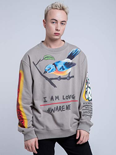 grey graphic sweatshirt