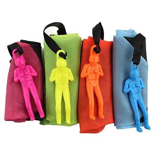 Huihui Decoration 7 Pieces Parachute Toys,Tangle Free Parachute Men Throwing Hand Throw Soldiers Toss It Up and Watching Landing Outdoor Parachute for Kids