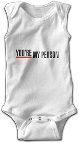 AZBABY Grey's Anatomy Inspired You're My Person Sleeveless 100% Cotton Playsuit Outfits