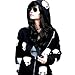 Meilaier Womens Fashion Skull Hoodies Outwear Zip Up Hooded Coats Jackets (L, Black)