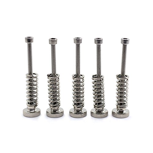 BALITENSEN 3D printer accessories Leveling Component M3 Screw Leveling Spring Leveling Knob Suite for 3D Printer(Pack of 5 Sets)