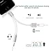 Headphone Adapter 3.5mm Jack Adaptor Charger for iPhone 8/8Plus for iPhone7/7Plus/X/10/Xs/XSmax,Earphone 3.5mm Adaptor Cable AUX Audio&Wire Control Headset Extender Connector Support iOS 10.3 Systethumb 1