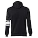 Shensee Handsome Men Sweatshirt Hoodie Casual Zipper Hooded Jackets (M, black)