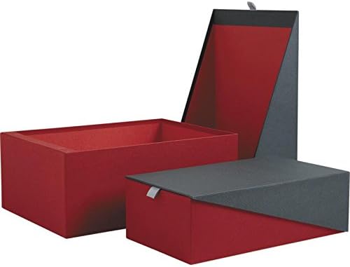 Caja de cartón de color rojo y gris cierre magnético: Amazon.es: Hogar