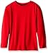 Scout + Ro Little Boys' Long-Sleeve Solid Crew-Neck T-Shirt, Red, 7