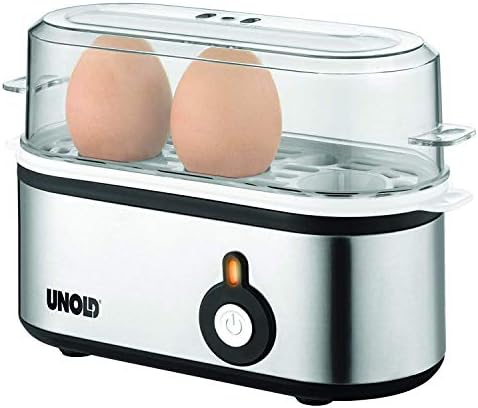Amazon De Unold 38610 Eierkocher Mini Edelstahlgehause 1 3 Eier 210 W