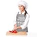 CRJHNS Aprons for Women, Men Kitchen Apron with 2 Pockets Bib Apron for Cooking (Grey)