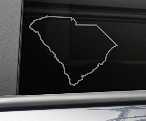 South Carolina Vinyl Decal Laptop Car Truck Bumper Window Sticker, 6" x 4.75", Charcoal