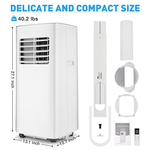 Portable Air Conditioners-8,000 BTU 3-in-1 Air Conditioner Portable with Dehumidifier and Fan Mode, Cools up to 200 square feet, Portable AC with Remote Control＆24 Hours Timer for Home, Office, Dorms