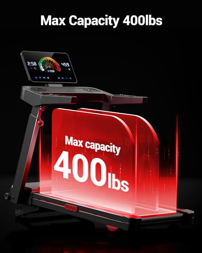 Treadmill with 20% Auto Incline 14KM/H 3.5HP Large Running Machine for Home | Full Foldable Treadmills 180KG Capacity for Heavy People Quiet Electric Jogging Running with Intelligent LED Touch Screen