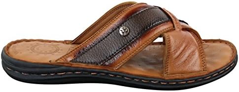 Mens Pure Real Leather Flip Flops Slip On Slippers Premium Comfort Waterproof Sandals