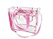 Nova Sport Wear Bag with Handles / Adjustable Strap Transparent Gameday Tote, 12 x 12 x 6 Inch - Pink