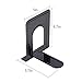 Black Bookend Supports, Metal Nonskid Heavy Duty Bookends (6Pair/12 Piece), Standard Size 5.7 x 5 x 6.7 inches, Great for Bookshelf Office School Library