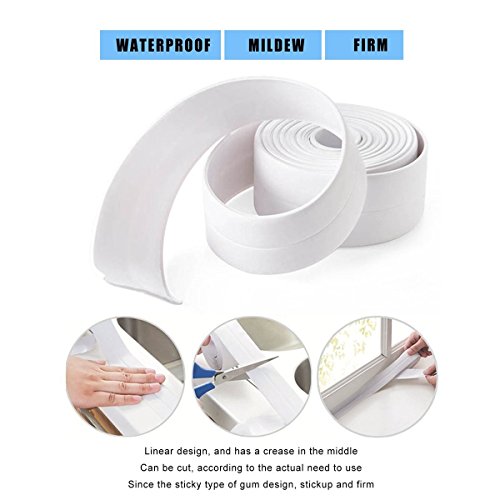 Winnerbe Kitchen Bathroom Wall Sealing Tape Waterproof Mold Proof Adhesive Tape