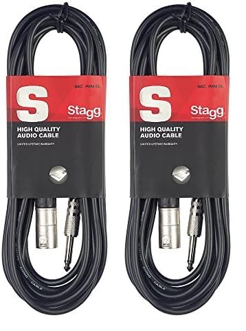 Stagg SAC3PXMDL - Audio patch cable - 3 meters - 1x XLR male/1x jack male - 6.3 mm (Pack of 2) — image 1
