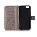 For iPhone 7 Case,iPhone 7 Leather Case,iPhone 7 Cover,Candywe [Grey] [Wallet]Leather Suit For iPhone 7 For Woman (With Strap)