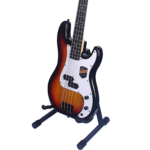 GLEAM Guitar Stand - Folding A Frame for Acoustic and Electric Guitars with Guitar Strap and Picks