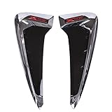 Exterior Accessories 2 Pcs Xdrive X-drive Car Carbon Fiber Fender Side Vents Mesh Sticker Hole Grille Shark Gills Side Vents Decoration 3D Stickers For BMW X Series X5 F15 F85(Silver+red)