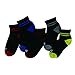 EnerWear 10P Pack Unisex Kids Cotton Cushion No Show Socks (Low Cut/Black, 7-8.5)