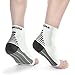 Plantar Fasciitis Foot Compression Sock Sleeves for Men and Women - Relieves Pain - Supports Heel, Arch & Ankle (One Pair) (White) (Medium: 8.3-9.8