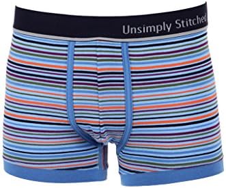 Unsimply Stitched Men's Boxer Brief - Trunk - Mini Stripe Light Blue XL