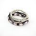 Nurbo 1 Set 7PCS Boho Wholesale Multilayer Acrylic Beads Beach Bracelet (Black)