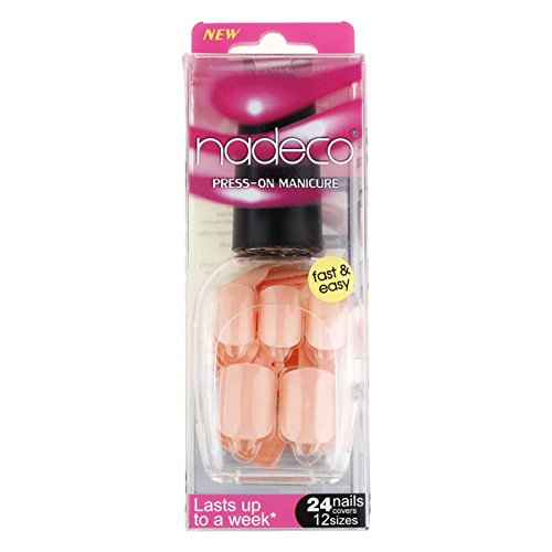 Qmisi Color False Nails Tips Press On Manicure Fashion Design Short Length No Need Glue Begie