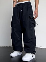 JMIERR Parachute Pants for Men Fasion Loose Fit