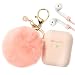 Airpods Case, Filoto Airpod Case Cover for Apple Airpods 2&1 Charging Case, Cute AirPods Silicon Case with Airpods Accessories Keychain/Skin/Pompom/Strap 2019 Summer Series (Cividini Spring Pink)