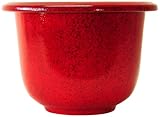 NOVELTY Round Glazetone Planter, 14-Inch, Fire Red