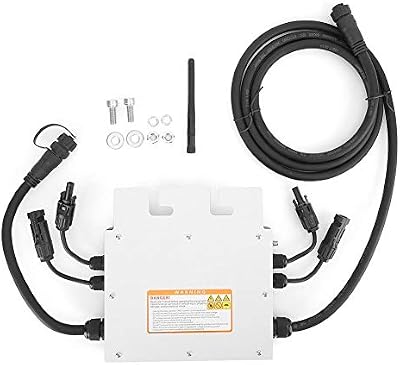 Walfront 500W Micro Solar Grid Tie Inverter MPPT LED Display IP65 Waterproof