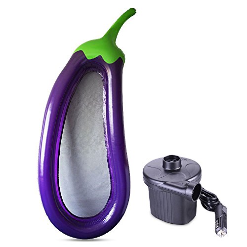 Uboo Inflatable Eggplant Pool Floats, Inflatable Floating Row Water Bed Chair, Floating Pool Toys,Outdoor Inflatable Swimming Pool Raft for Adults and Kids