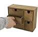Small Multi Purpose Desktop Organizer Caddy with 5 Drawers Storage Cabinet Sewing Box and DIY Craft Project Solution to Your Everyday Needs (Walnut)