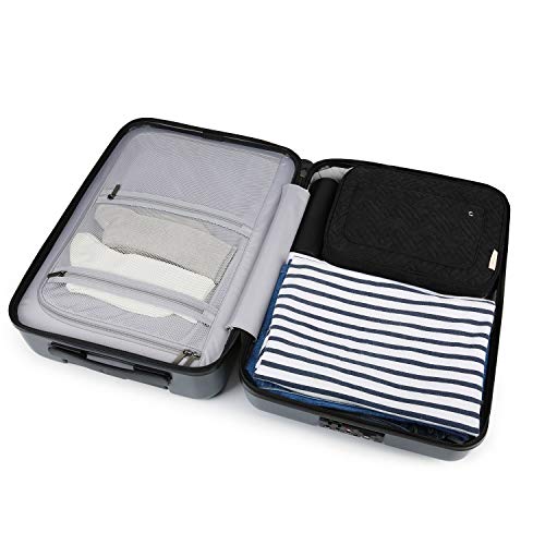 Bagsmart Toiletry Bag, Travel Bag with Hanging Hook, Water-Resistant Makeup Cosmetic Bag, Travel Organiser for Accessories, Shampoo, Full Size Container, Toiletries, L-black